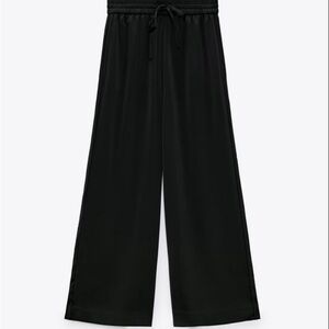 Zara Black Silk Pants